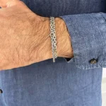 925 ayar gümüş erkek unisex pırlantalı bileklik modelleri hepsi trend satın al