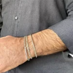 925 ayar gümüş erkek unisex pırlanta taşlı bileklik modelleri