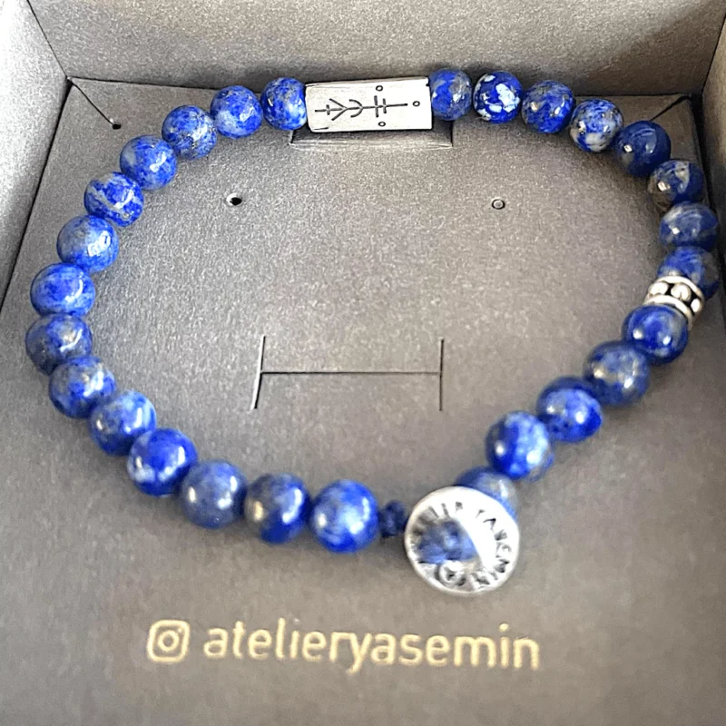 lapis lazuli has taşlı bileklik modelleri 925 ayar gümüş