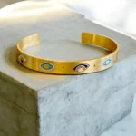 mineli bileklik göz evil eye el yapımı gümüş Mineli Göz - Evil Eye Bileklik Modelleri