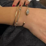 Günlük Kullanıma Uygun Minimal Mistik Göz Bileklik Gümüş Tasarım