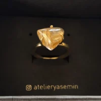 gold altın rutil kuvars 925 ayar gümüş yüzük modelleri sipariş ver satın al