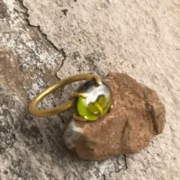 yeşil zirkon taşlı el yapımı 925 ayar gümüş moda yüzük modelleri